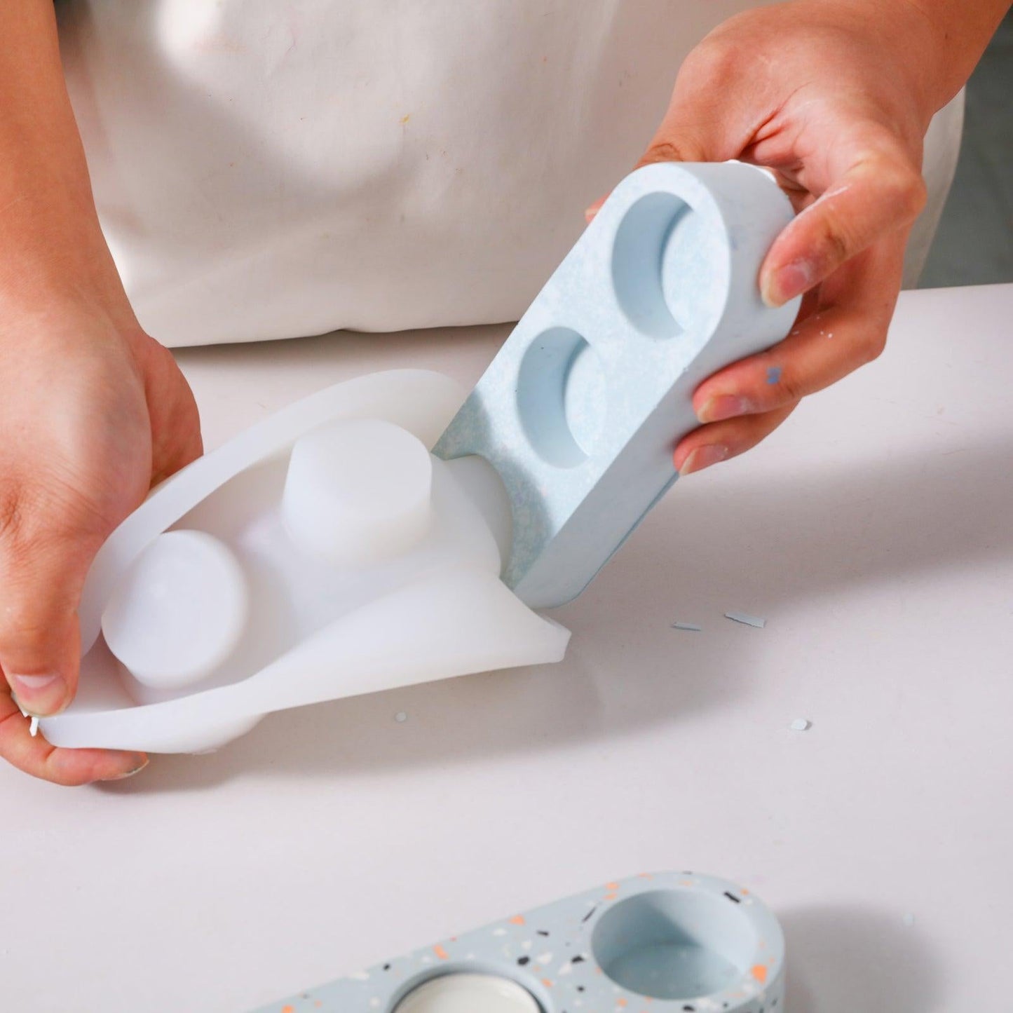 3-Holes Tealight Candle Holder Silicone Mold