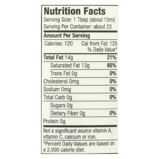 OG2 GLORYBEE COCONUT OIL ( 6 X 12 OZ   )