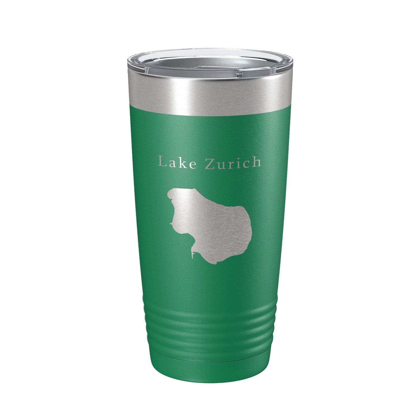 Lake Zurich Map Tumbler Travel Mug Insulated Laser Engraved Coffee Cup Illinois 20 oz