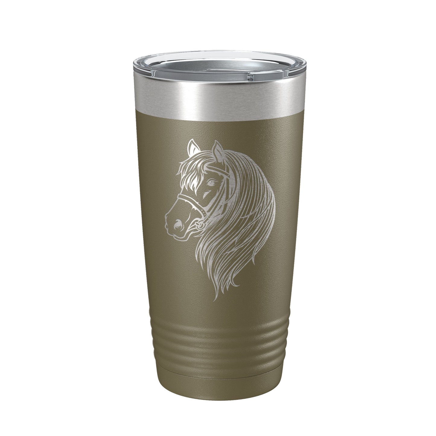 Horse Face Tumbler Horseback Rider Travel Mug Equestrian Gift Insulated Laser Engraved Coffee Cup Horse Lover Farmer 20 oz