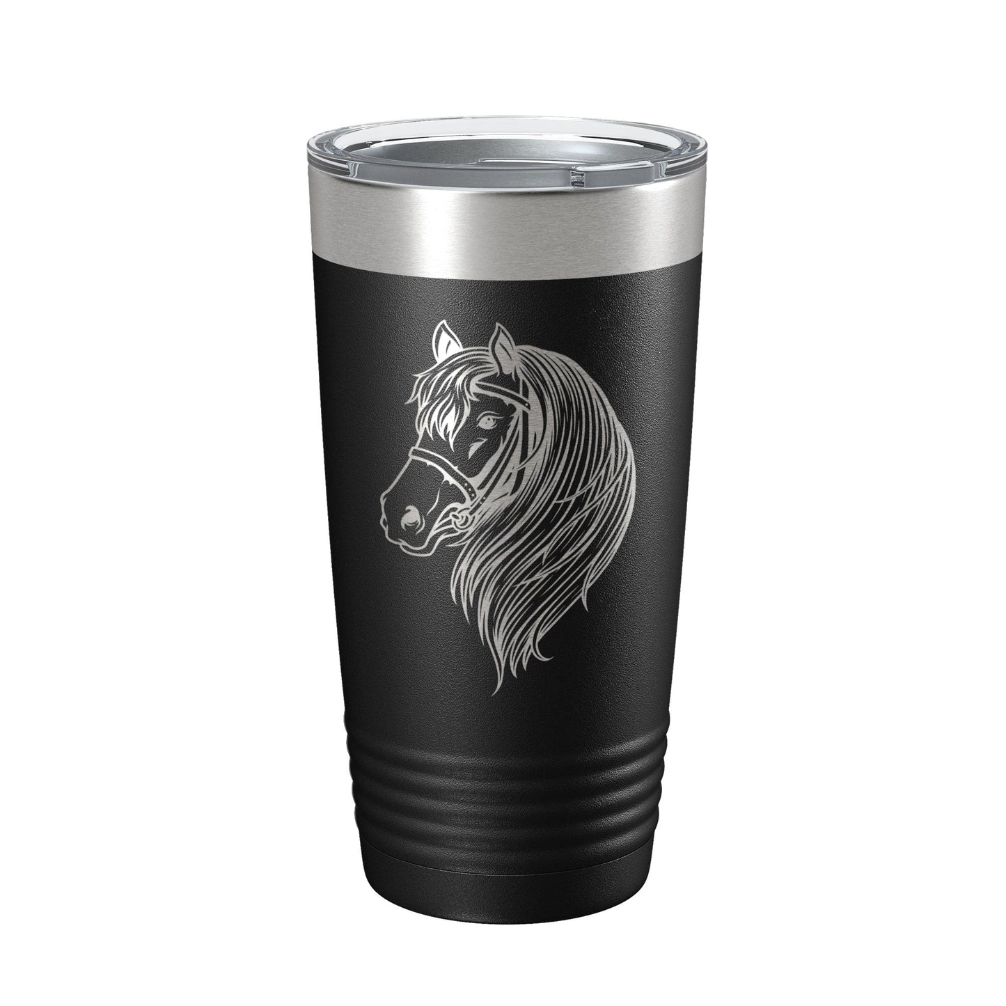 Horse Face Tumbler Horseback Rider Travel Mug Equestrian Gift Insulated Laser Engraved Coffee Cup Horse Lover Farmer 20 oz