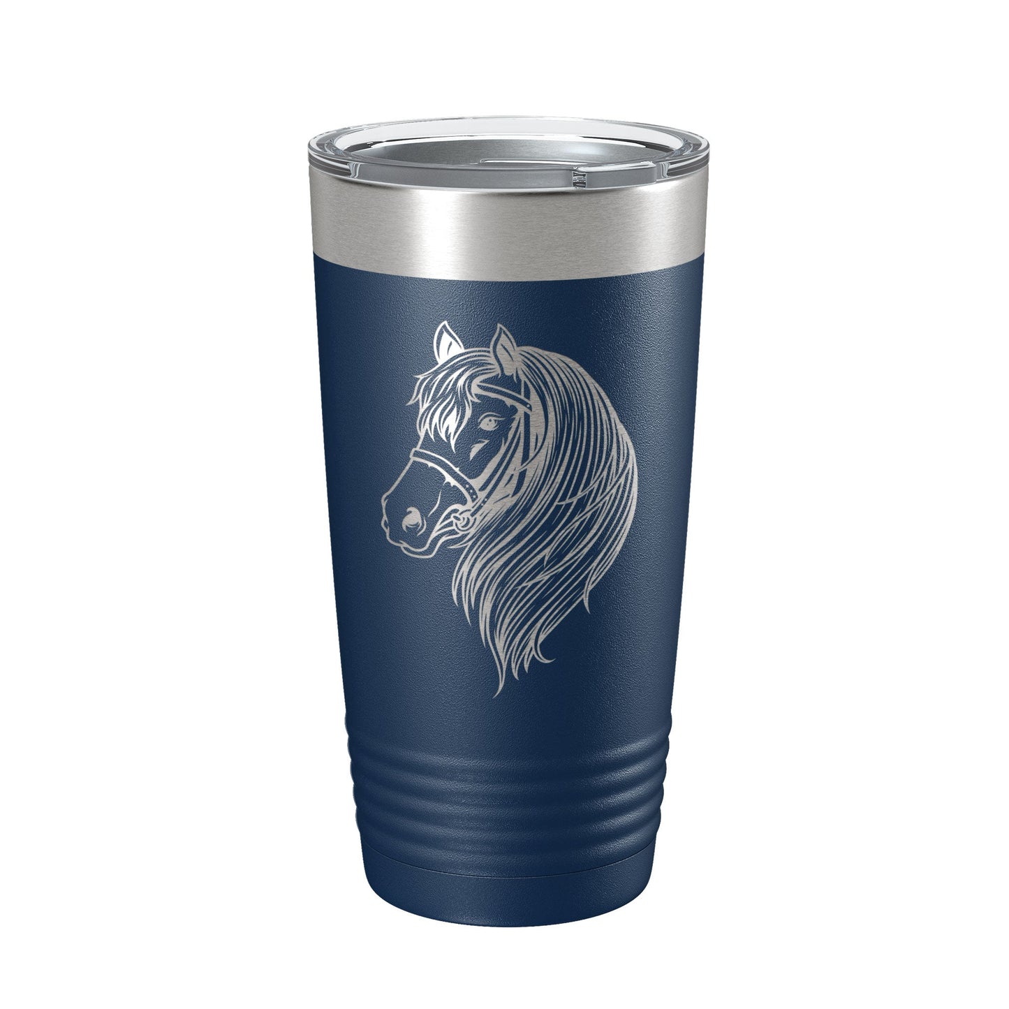 Horse Face Tumbler Horseback Rider Travel Mug Equestrian Gift Insulated Laser Engraved Coffee Cup Horse Lover Farmer 20 oz