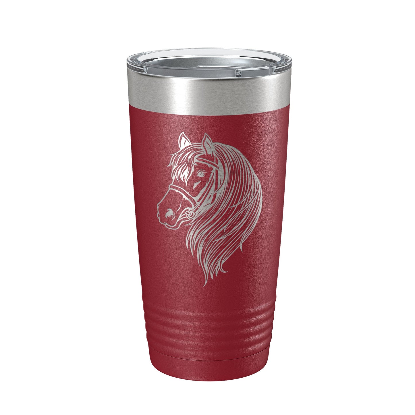 Horse Face Tumbler Horseback Rider Travel Mug Equestrian Gift Insulated Laser Engraved Coffee Cup Horse Lover Farmer 20 oz