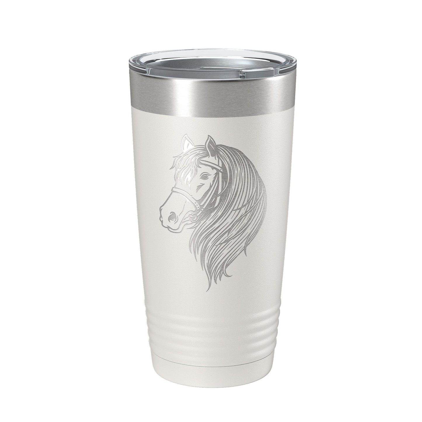 Horse Face Tumbler Horseback Rider Travel Mug Equestrian Gift Insulated Laser Engraved Coffee Cup Horse Lover Farmer 20 oz